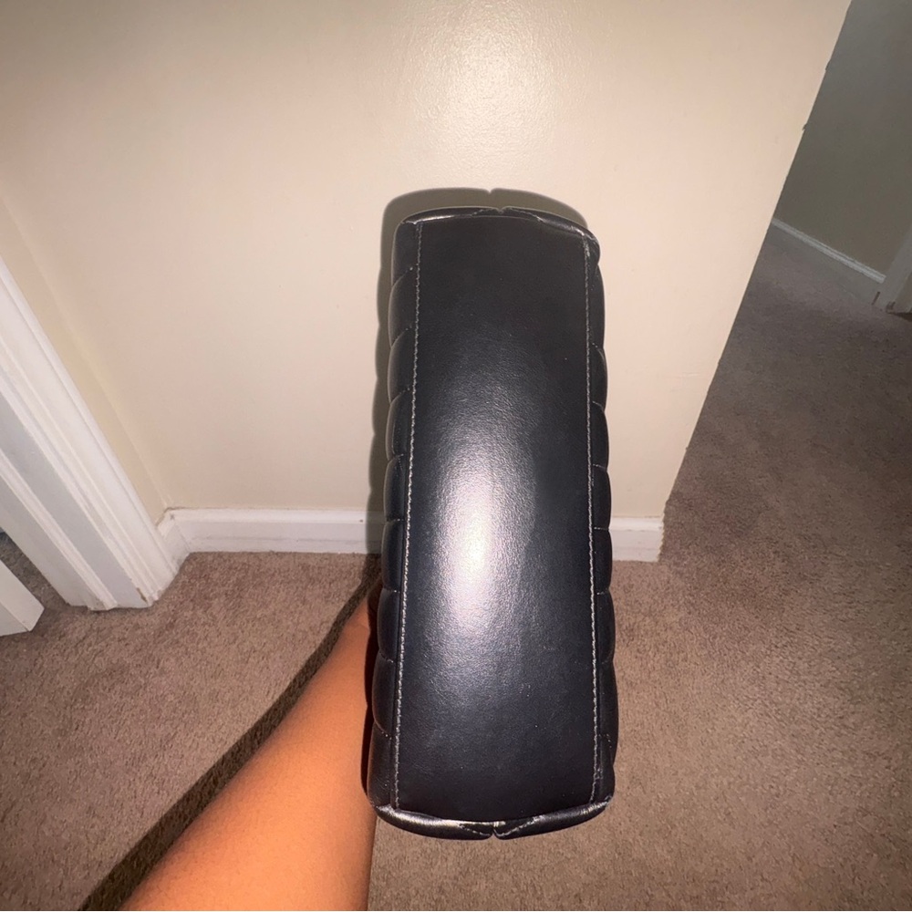 Saint Laurent Black Chevron Quilted Shoulder Bag with Tonal YSL - Picture 4 of 4